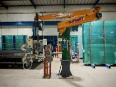 Elephant 250kg articulated swing jib crane with vacuum lifting frame