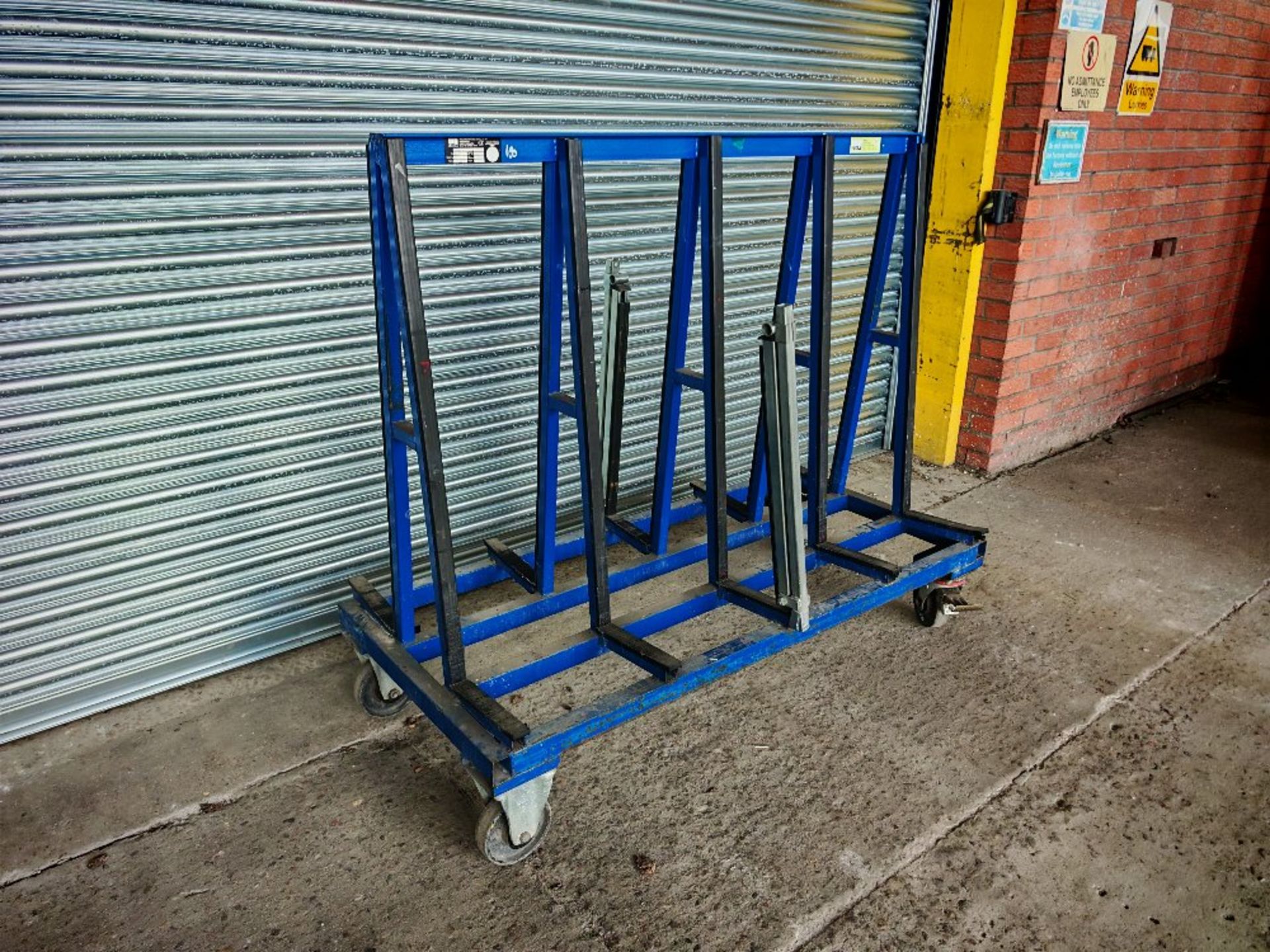 (4) Hegla TL110 mobile A-frame glass trolleys with securing attachment arms - Image 9 of 16