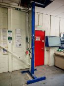 Manual winch operated glass drop test rig
