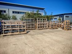 Quantity of various wooden stillages