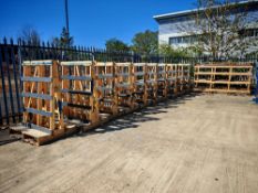 Quantity of various wooden stillages
