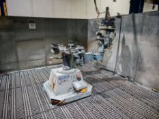(2019) Bavelloni SB10 edge grinder with tooling in storage cabinet