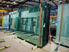 Quantity of large sheet glass stock