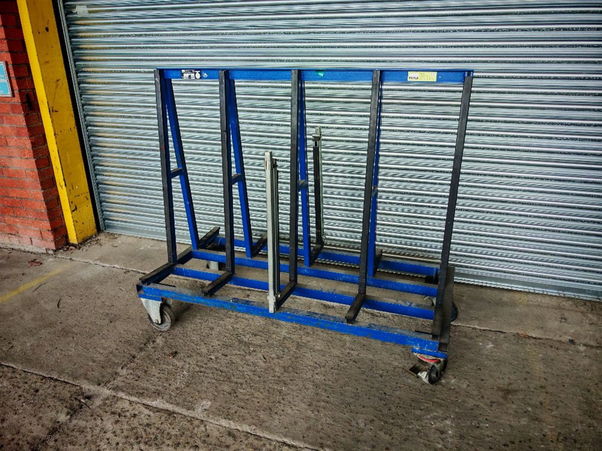 (4) Hegla TL110 mobile A-frame glass trolleys with securing attachment arms - Image 12 of 16