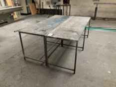 (2) Steel Framed Workshop Benches