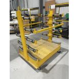 Wooden fabricated five-tier mobile drying rack