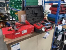 Milwaukee 18v battery drill with 18v battery grinder
