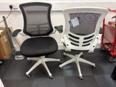 (2) gas operated revolving chairs