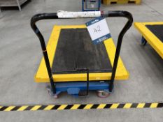 Hydraulic scissor lift platform trolley