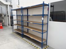 (2) 5 tier boltless ashelving units