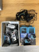 (3) AkasoEK70004K Wi-Fi Action Camera With Associated Accessories And Cables