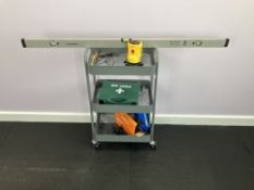 3 Shelf Mobile Trolley With Contents