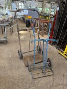 (2) Various Sized Steel Bottle Trolleys