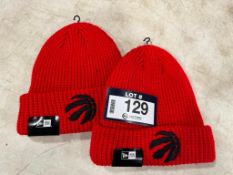 Lot of (2) New Era Toronto Raptors Knitted Beanies