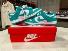 Nike Dunk Low Retro- White/Clear Jade - White, Size 10 M