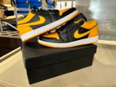 Nike Air Jordan 1 Low - Black/Yellow Ochre-White, Size 13 M