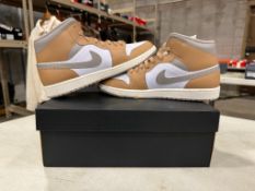 Nike Air Jordan 1 Mid - Hemp/Fire Red-White, Size 10.5 M