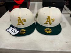 Lot of (2) New Era Oakland Athletics Baseball Hats