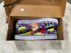 Vans Classic Slip-On Washed Tie Dye/True Wht Sneakers, Size 11 M