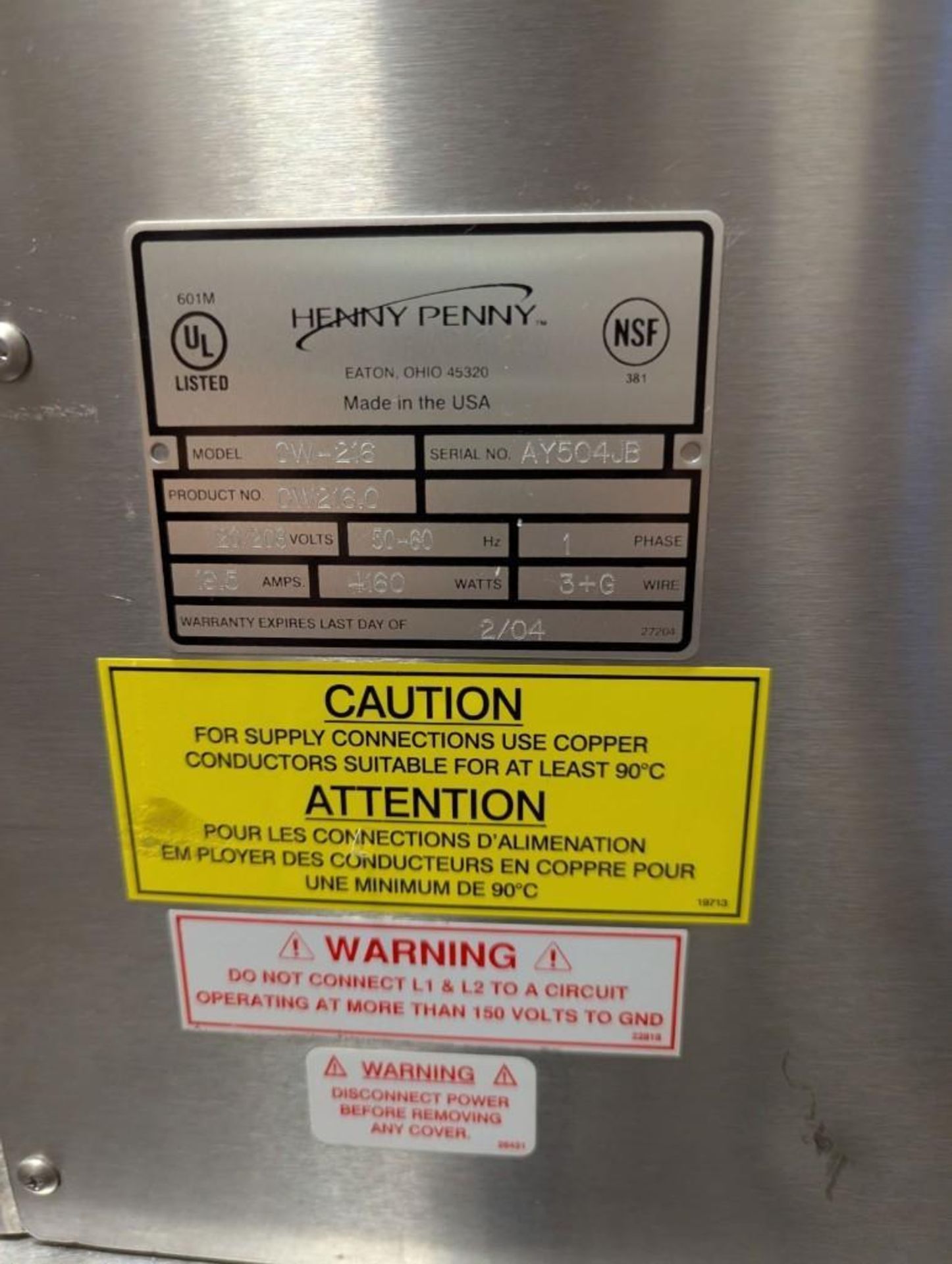 NEW HENNY PENNY CW-216 60" 2-TIER DISPLAY WARMER WITH CABINET - Image 9 of 13