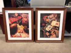 FRAMED VINTAGE SPORTS-THEMED ART PRINTS - FOOTBALL & GOLF