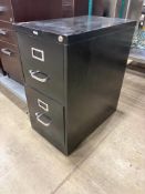 BLACK 2-DRAWER VERTICAL FILE CABINET