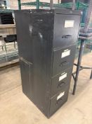 BLACK 4-DRAWER VERTICAL FILE CABINET