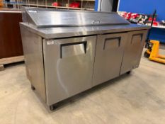 TRUE TSSU-72-18 TRIPLE DOOR REFRIGERATED SALAD/SANDWICH PREP TABLE