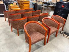 LOT OF (12) TUB STYLE DINING CHAIRS