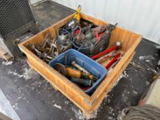 Crate of Asst. Grinders, Power Packs, etc.