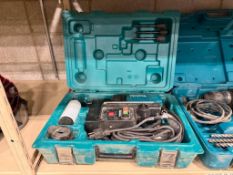 Makita HB350 Magnetic Drill w/ Case, Asst. Cutters, etc.