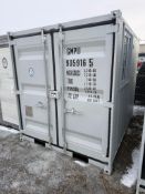Shipping Container Complete with Barn Doors, (1) Man Door & Window