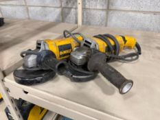 Lot of (2) DeWalt 5” Electric Angle Grinders