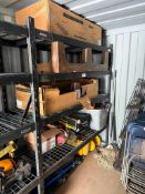 Contents of Shelf Including (3) Camaro Dunnage Racks, Mop Bucket, Dollies, etc.