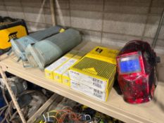 Lot of Welding Helmet, Asst. Welding Rod and (2) Rod Ovens