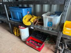 Contents of Shelf, Including Oxy/Acetylene Hose, Oxy, Acetylene, Torch Fittings, Routers, Rope, etc.