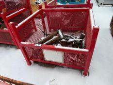Metal Crate of Asst. Pipe Stand Heads