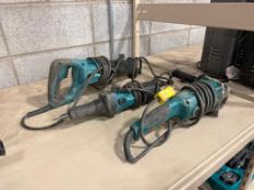 Lot of (1) Makita Angle Grinder, (1) Makita Die Grinder and (1) Makita Reciprocating Saw