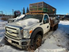 2014 Ford F-550 SD XLT Regular Cab DRW 4x4 Deck Truck, *DOES NOT RUN* VIN# 1FDUF5HY1EEA44375