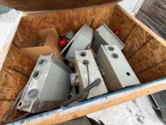Crate of Assorted Electrical Enclosures