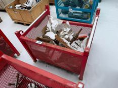 Metal Crate w/ Asst. Welding Positioner, Parts, etc.