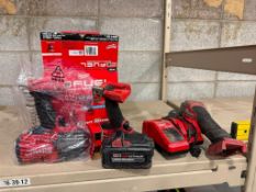 Lot of Milwaukee Fuel 18V 3/4” Impact, Milwaukee Fuel 18V Cordless Drill, Milwaukee 18V Cordless Gri