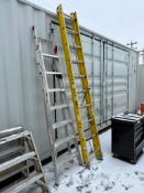 Lot of (1) 20’ Fiberglass Extension Ladder and (1) 8’ Aluminum Step Ladder