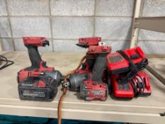 Lot of (2) Milwaukee Fuel 18V 3/4” Cordless Impacts, (1) Milwaukee Fuel 18V 3/8” Cordless Impact, (1