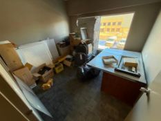 Contents of Office, Including Table, Cubicle Divider, Baseball Equipment, Shelving, Whiteboards, Fil