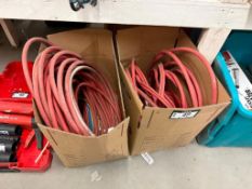 Lot of (2) Boxes of Asst. Airline, Booster Cables, etc.