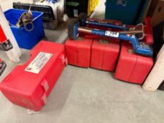 Lot of (2) Carpet Kickers, (1) Roller and (4) Roberts Locking Pattern Matching/Seam Repair Stretcher