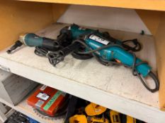 Makita JN1601 Sheet Metal Nibbler and (2) Makita Angle Grinders