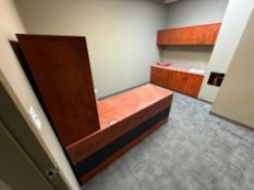 Contents of Office, Including L-Shaped Desk w/ Overhead Hutch, Filing Cabinets, etc.