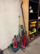 Lot of Asst. Bolt Cutters, Crimper, Pry Bars, etc.